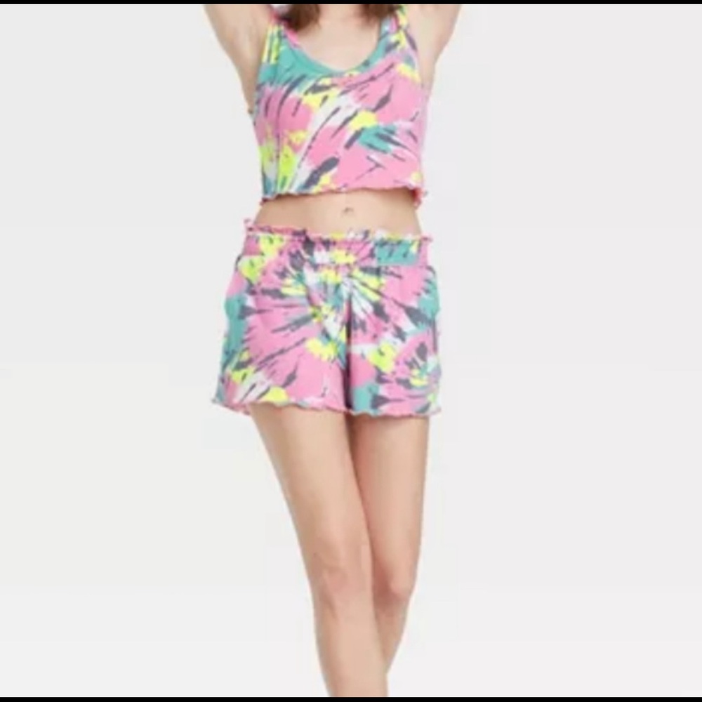 NWT Colsie sleep shorts tie dye sz XL